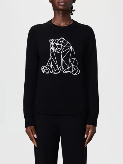 Ea7 Wool Blend Sweater In Black