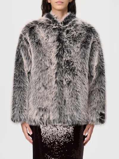 Patrizia Pepe Fur Coat  Woman Color Beige In Brown