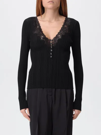 Self-portrait Self Portrait V Necked Sweater In Black