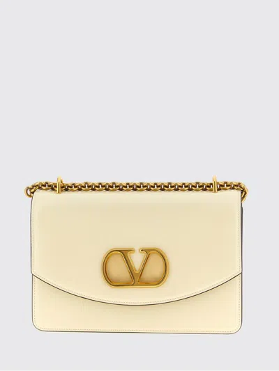 Valentino Garavani Vain Small Shoulder Bag In Shiny Calfskin Woman Butter Uni In Neutral