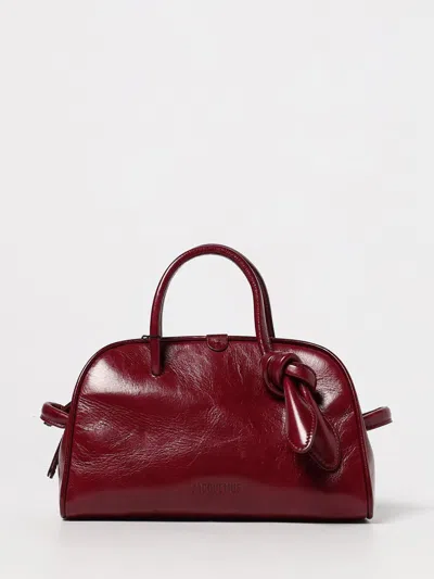 Jacquemus Le Petit Tourism In Shiny Vintage-finished Leather Bags In Brown