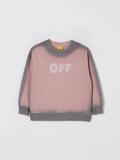 Off-white Garment Dyed Spray Crew Rose Pink - Soft In Pink