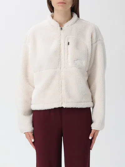 The North Face Fleece Jacket With High Collar And Pockets In White