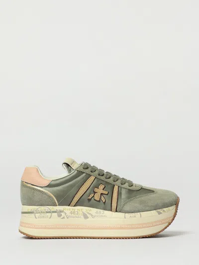 Premiata Women's Beth 6956 Sneakers In Khaki Pink In Green