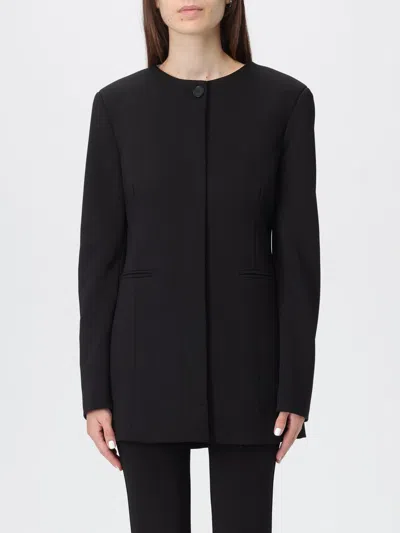 Liviana Conti Alfred Jacket In Shiny Milanese Stitch In Black