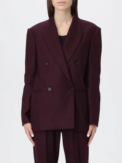 Liviana Conti Nelson Jacket In Cashmere Cloth In Burgundy