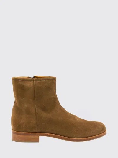 Common Projects Zipped Boot Ankle Boots In Camel Suede In Brown