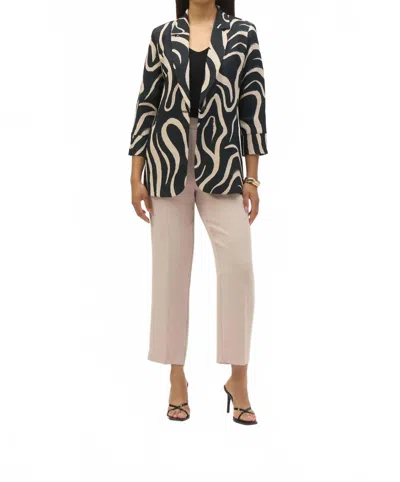 Joseph Ribkoff Abstract Print Straight Blazer In Black In Black
