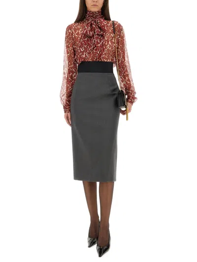 Saint Laurent Blouse In Multi