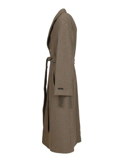 Fear Of God Relaxed Coat Coats Grey In Brown