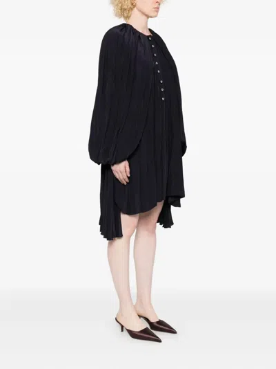 Lanvin Women Short Pleated Dress In Multi