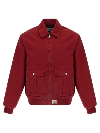 Carhartt Collared Jacket With Ribbed Cuffs And Hem