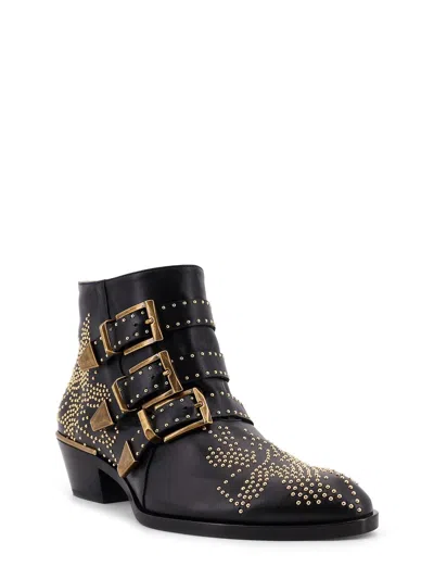 Chloé Women Susan Leather Boots In Multi