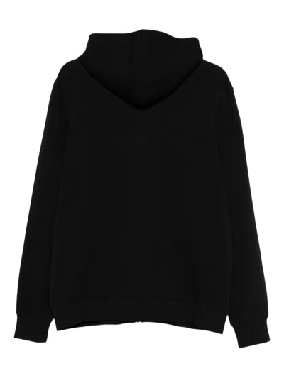 Paul Smith Black Zip-up Hoodie With Multicolored Stripe Accents In Black