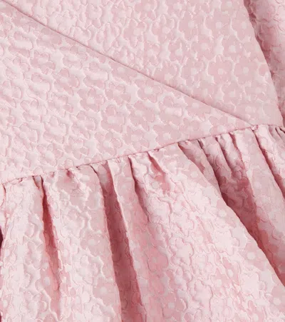 Molo Bow-detail Floral Jacquard Dress In Pink