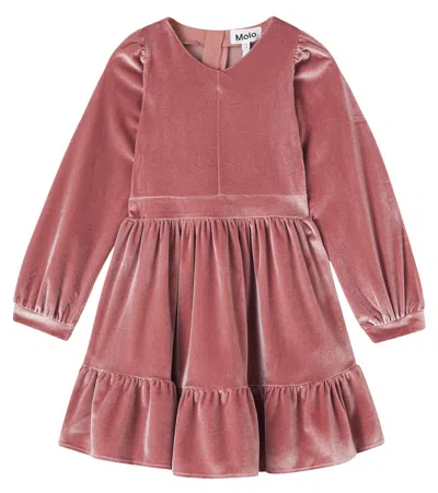 Molo Velvet Dress In Multi