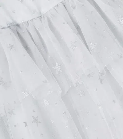 Molo Baby Claudette Glitter Tulle Dress In Gray