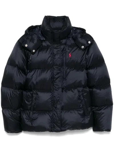 Polo Ralph Lauren Water-repellent Quilted Down Jacket With Detachable Hood Clothing In Black
