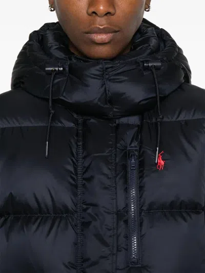 Polo Ralph Lauren Water-repellent Quilted Down Jacket With Detachable Hood Clothing In Black