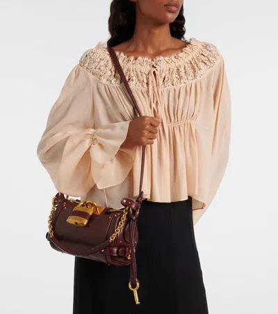 Chloé Crafty Brown Small Paddington Chain Bag In Brown