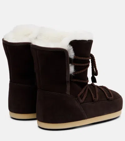 Moon Boot Evx Shearling Boot In Brown