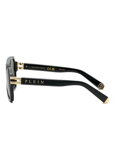Philipp Plein Eyewear Square-frame Double-bridge Sunglasses In Black