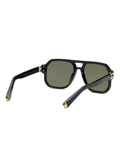 Philipp Plein Eyewear Square-frame Double-bridge Sunglasses In Black