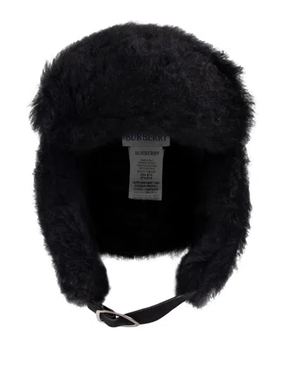 Burberry Check Wool Hat In Black | ModeSens
