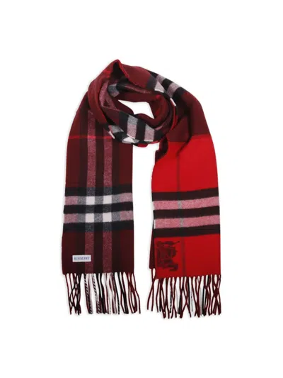 Burberry Checkered Scarf In Red