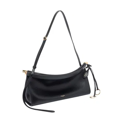 Alaïa Alaia Goatleather Shoulder Bag In Black