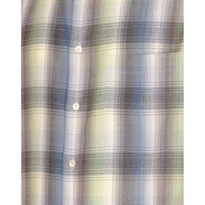 Auralee Long Sleeve Button-down Check Shirt In Blue