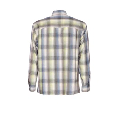Auralee Long Sleeve Button-down Check Shirt In Blue