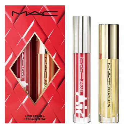 Mac Exclusive Blowing Air Kisses Glossy Lip Duo (worth £47) In Red