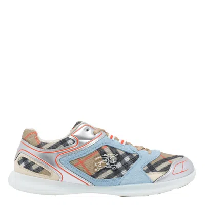 Burberry Mesh And Suede Matrix Style Sneakers In Multi