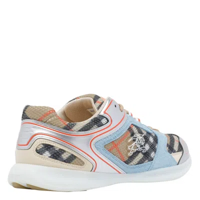 Burberry Mesh And Suede Matrix Style Sneakers In Multi