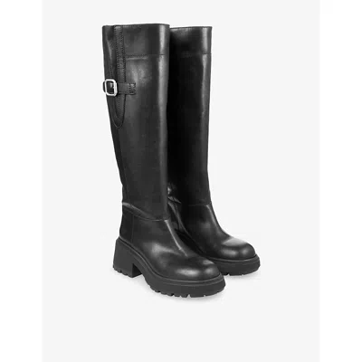 Jimmy Choo 70mm Tamskin Leather Over-the-knee Boots In Black