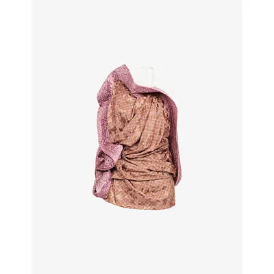 Dries Van Noten Womens Peach Codolla Printed Silk Top In Multi