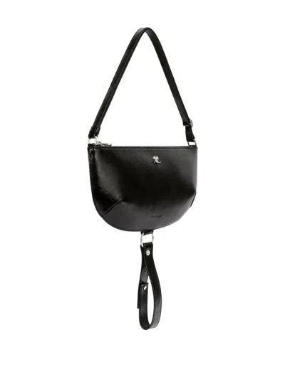 Courrèges Courreges Women Holy Eclipse Leather Shoulder Bag In Black