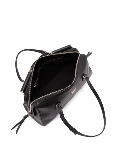 Dolce & Gabbana Calf Leather Shoulder Bag Vittoria Model In Black