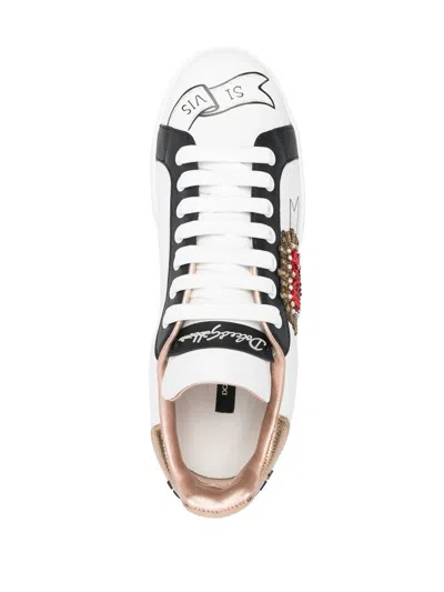 Dolce & Gabbana Portofino Sneaker In White