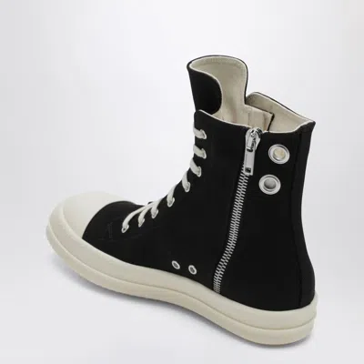 Drkshdw Black Denim Sneakers With Eyelets Men In Black