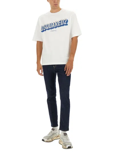 Dsquared2 Logo-print Oversized T-shirt In White