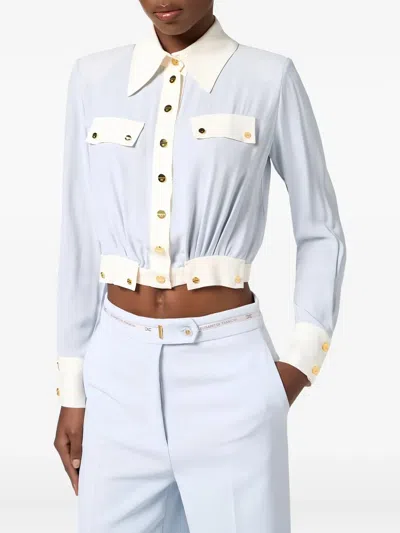 Elisabetta Franchi Two-colour Buttoned Shirt In Multi