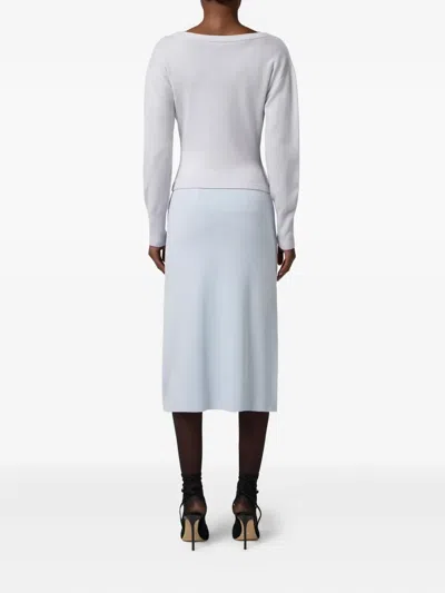 Elisabetta Franchi Crossover Button Sweater In Multi