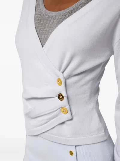 Elisabetta Franchi Crossover Button Sweater In Multi