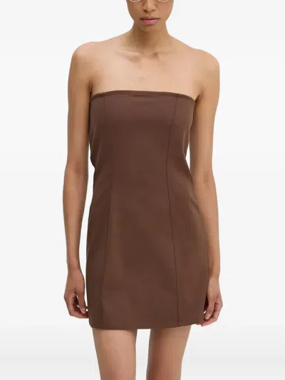 Resume Strapless Mini Dress In Brown