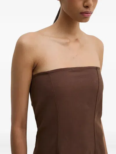 Resume Strapless Mini Dress In Brown