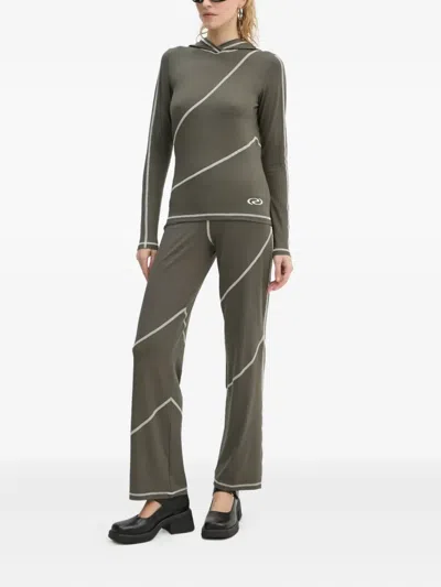 Resume Contrast Stitching Trousers In Gray