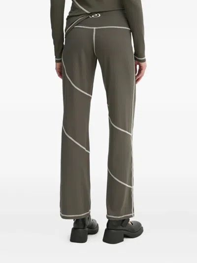 Resume Contrast Stitching Trousers In Gray