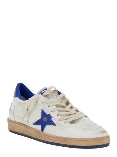 Golden Goose Vintage Low-top Sneakers With Laminated Leather Details In White